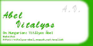 abel vitalyos business card
