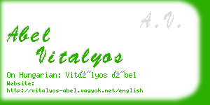 abel vitalyos business card